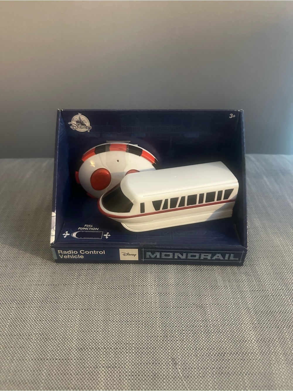 Disney White Monorail Toy with Red and Black Accents